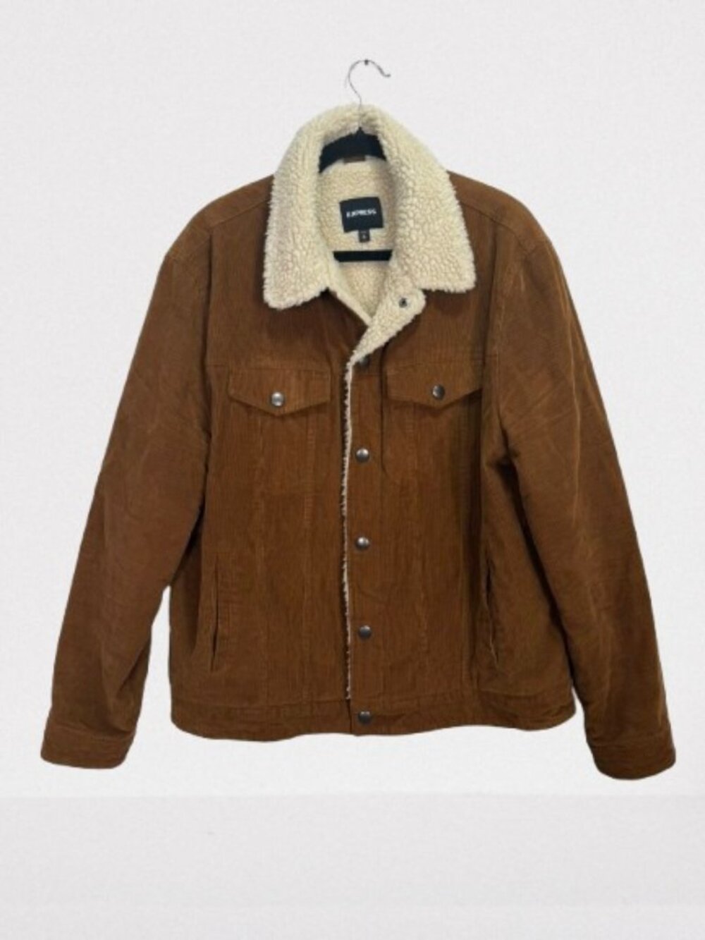 Express Men's Corduroy Sherpa Lined Jacket Size XL